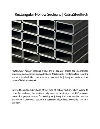 Rectangular Hollow Section1