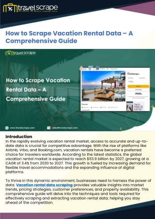 How to Scrape Vacation Rental Data – A Comprehensive Guide