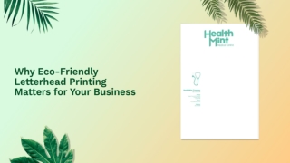 Eco-Friendly Letterhead Printing Services