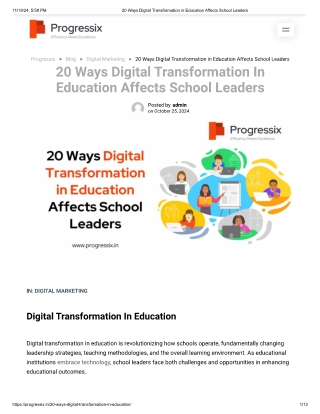 20 Ways Digital Transformation in Education Affects School Leaders