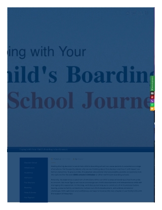Coping with Your Child’s Boarding School Journey