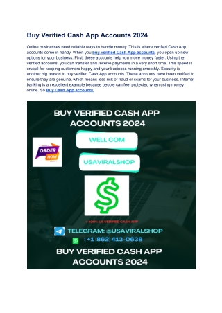 Buy Verified Cash App Accounts 2024