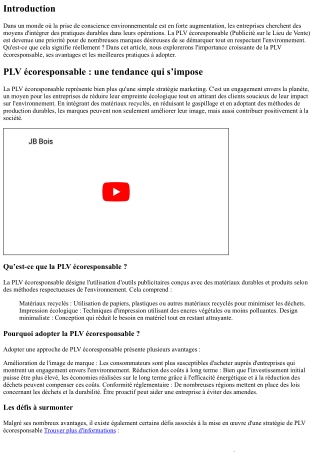 PLV écoresponsable : une tendance qui s’impose