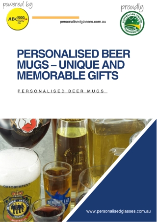 Personalised Beer Mugs – Unique and Memorable Gifts