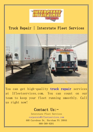 Truck Repair  Interstate Fleet Services