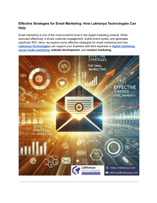 Effective Strategies for Email Marketing_ How Labhanya Technologies Can Help