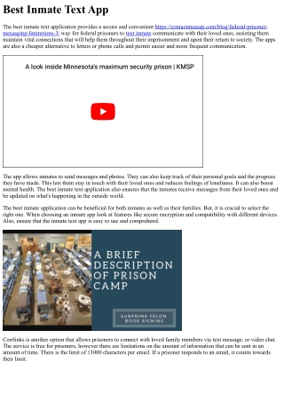Best Inmate Text App