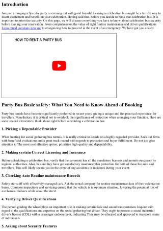 Social gathering Bus Protection: What You have to know Just before Booking