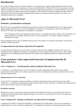 Casos prácticos: éxito empresarial gracias a la implementación de Microsoft Viva