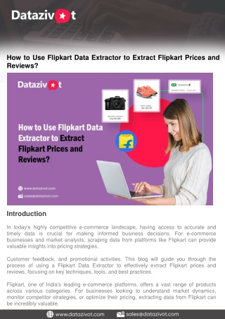 How to Use Flipkart Data Extractor to Extract Flipkart Prices and Reviews