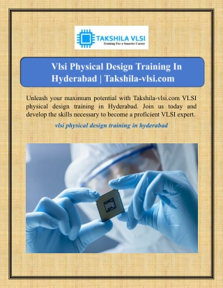 Vlsi Physical Design Training In Hyderabad | Takshila-vlsi.com