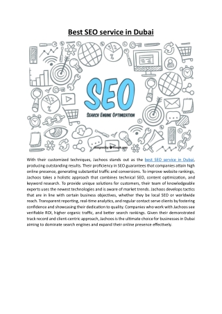 Best SEO service in Dubai