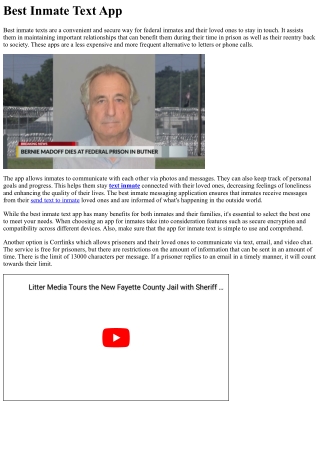 Best Inmate Text App