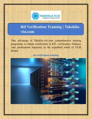 Rtl Verification Training | Takshila-vlsi.com