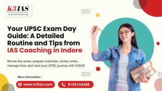 UPSC Exam Tips & Routine from IAS Coaching in Indore