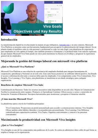 Mejorando la gestión del tiempo laboral con microsoft viva platform