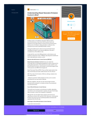 Understanding Diesel Generator Emission Control in Brief