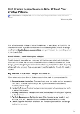 educationpointindia3.wordpress.com-Best Graphic Design Course in Kota Unleash Your CreativenbspPotential
