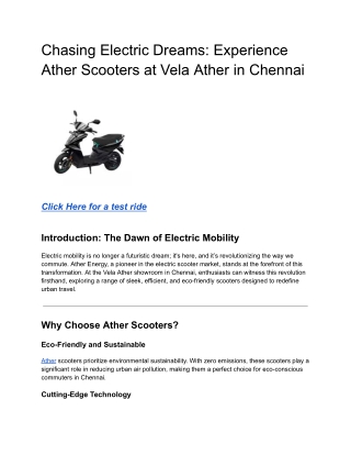 Chasing Electric Dreams_ Experience Ather Scooters at Vela Ather in Chennai