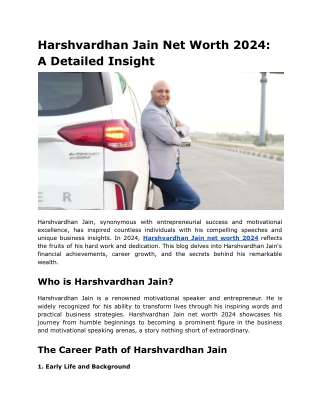 Harshvardhan Jain Net Worth 2024_ A Detailed Insight