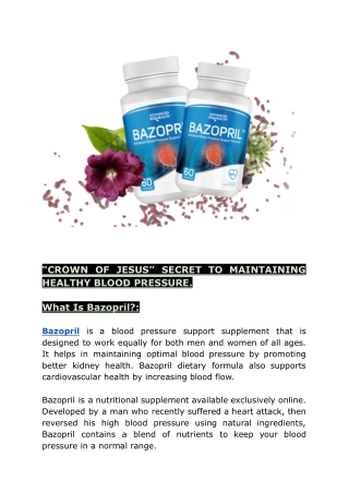 SECRET TO MAINTAINING HEALTHY BLOOD PRESSURE