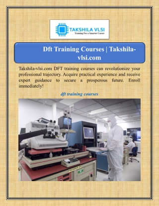 Dft Training Courses | Takshila-vlsi.com