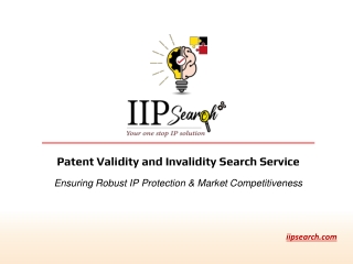 Patent Validity and Invalidity Search Service | IIP Search