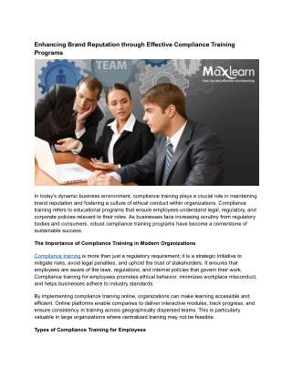 MaxLearn’s Microlearning For Compliance Training: Protecting & Building a Brand’