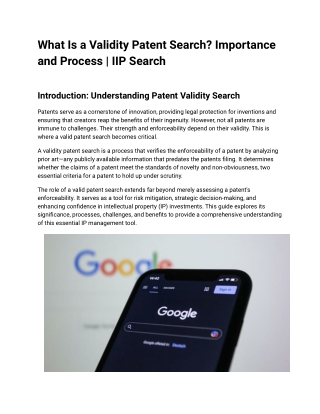 What is a Knock-Out Search? A Guide to Patent Searches and IP | IIP Search