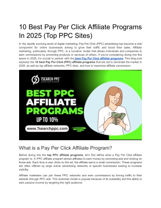 10 Best Pay Per Click Affiliate Programs In 2025 (Top PPC Sites)