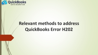 QuickBooks Error H202: Causes and Easy Fixes