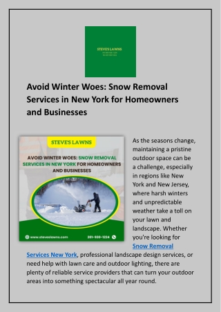 Snow Removal Services New York: Fast, Reliable, and Affordable