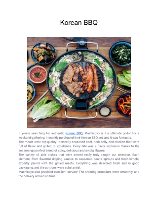 Korean BBQ