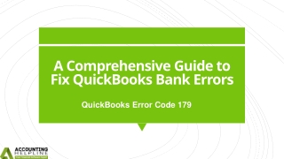 Learn how to fix QuickBooks Bank Errors