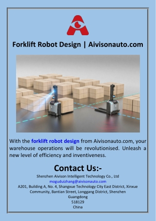 Forklift Robot Design  Aivisonauto.com