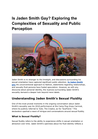 Is Jaden Smith Gay_ Exploring the Complexities of Sexuality and Public Perception