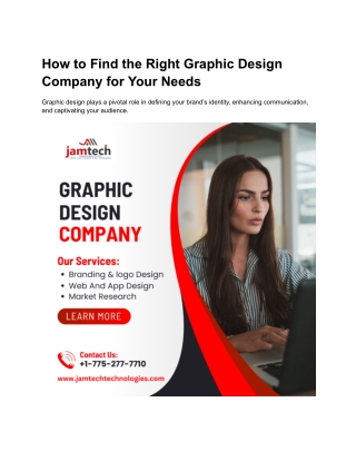 How to Find the Right Graphic Design Company for Your Needs