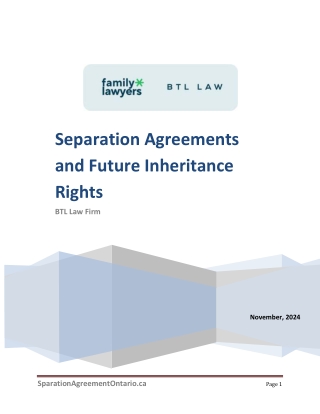 Separation Agreements and Future Inheritance Rights