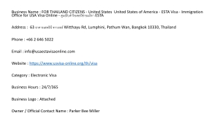 FOR THAILAND CITIZENS - United States  United States of America - ESTA Visa - Im