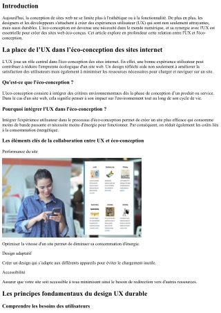 La place de l’UX dans l’éco-conception des sites internet