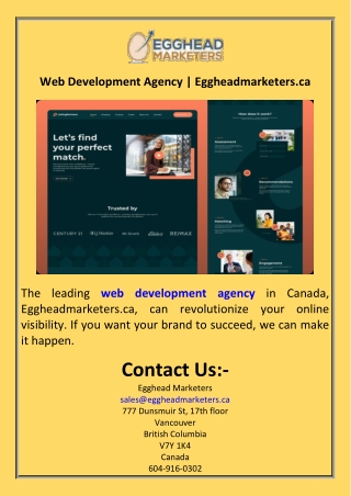 Web Development Agency  Eggheadmarketers.ca