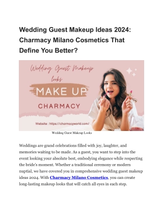 Wedding Guest Makeup Ideas 2024