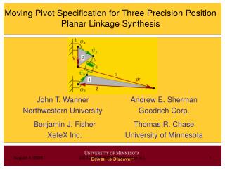 Moving Pivot Specification for Three Precision Position Planar Linkage Synthesis