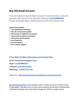 How to Spot a Trusted Seller for Your Old Gmail Accounts