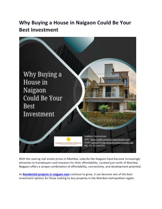 Why Buying a House in Naigaon Could Be Your Best Investment