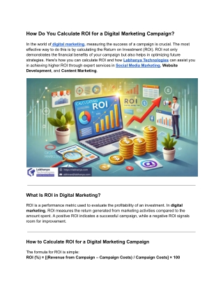 How Do You Calculate ROI for a Digital Marketing Campaign