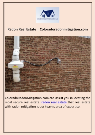 Radon Real Estate  Coloradoradonmitigation.com