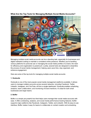 What Are the Top Tools for Managing Multiple Social Media Accounts