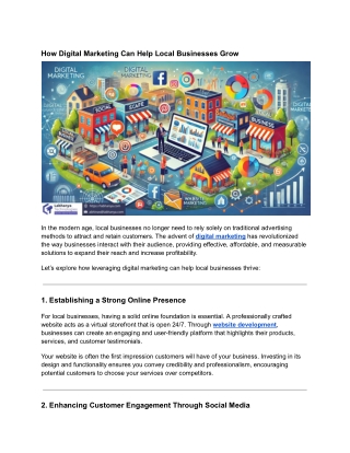 How Digital Marketing Can Help Local Businesses Grow