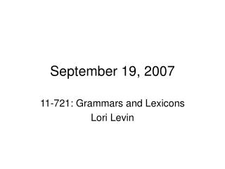 September 19, 2007